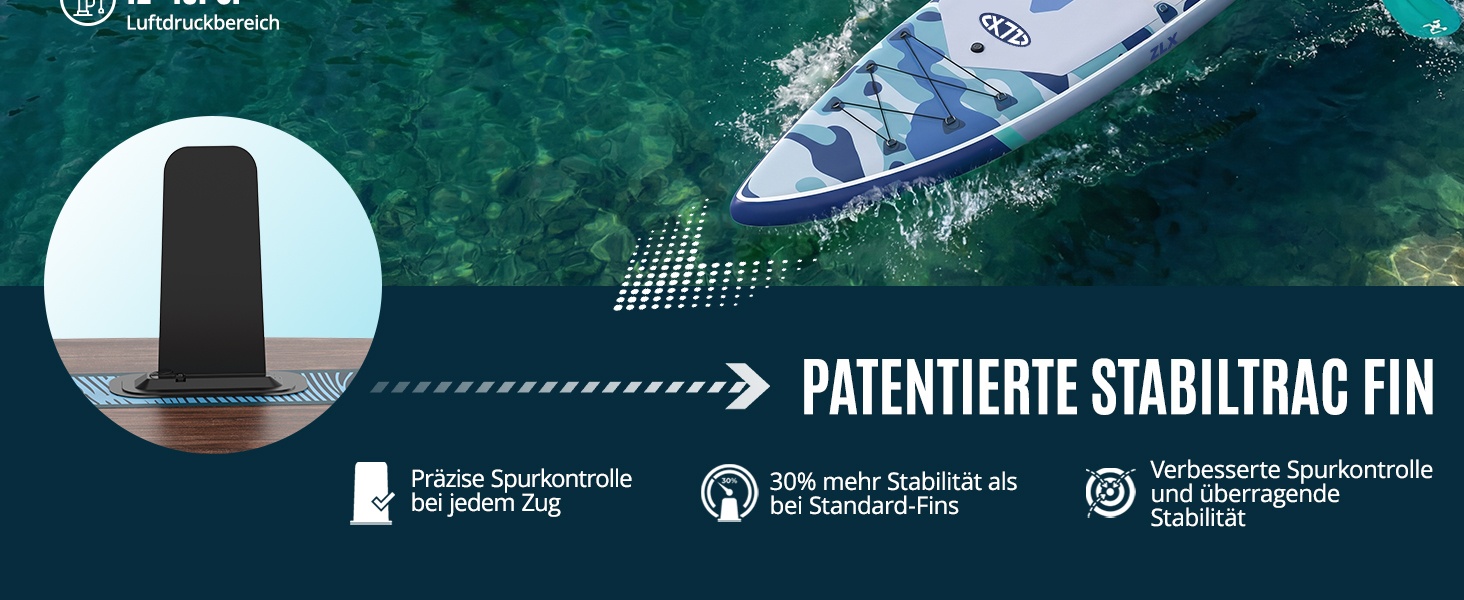 SUP дошка ZLX 350x83 см, набір для початківців та досвідчених, камуфляж, до 200 кг