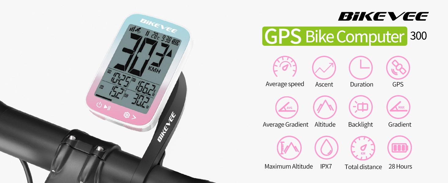 Велокомп'ютер GPS бездротовий водонепроникний 2.4