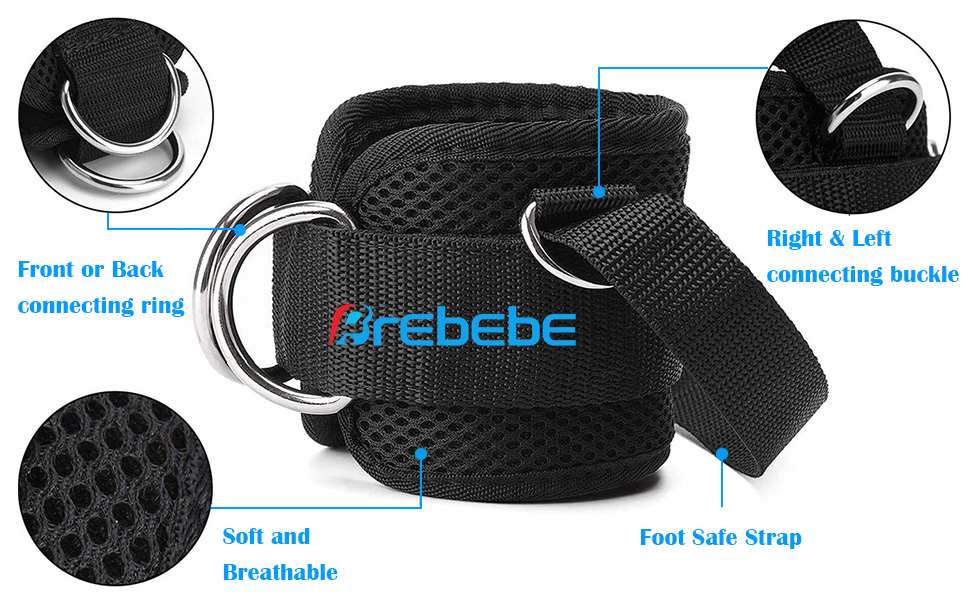 Ремінь для щиколотки Brebebe Fitness, регульований, фіолетовий