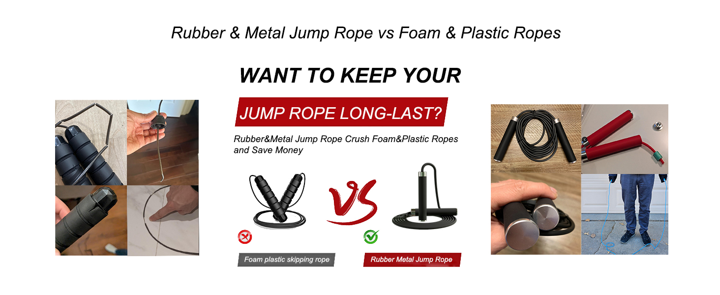 Стрибкове канат MOGOLD з регулюванням – 5 мм PVC-шнур з підшипниками, неслизькі гумові ручки та ручки з металу для початківців, для схуднення та фітнесу вдома, в школі, чорний