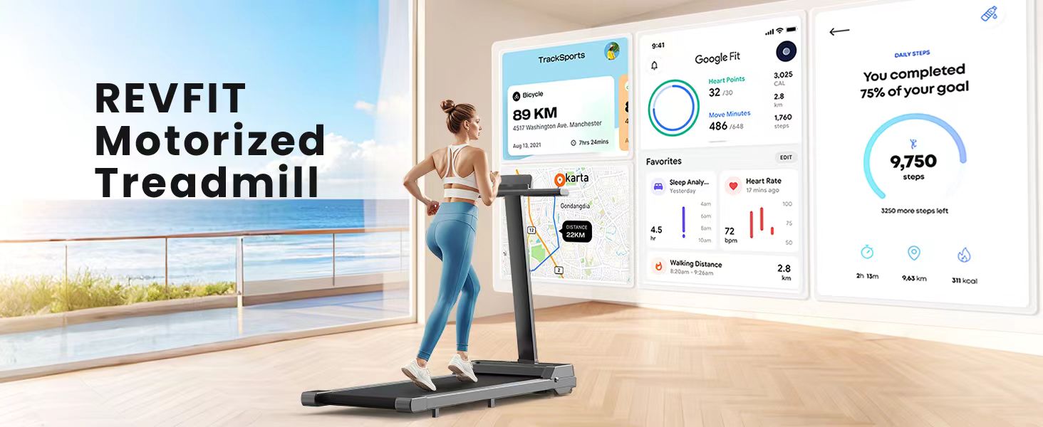 Бігова доріжка для дому Laufband, компактна, 1-8 км/год, складана, LED-дисплей, сумісна з додатком, тиха, з амортизацією, для офісу та дому