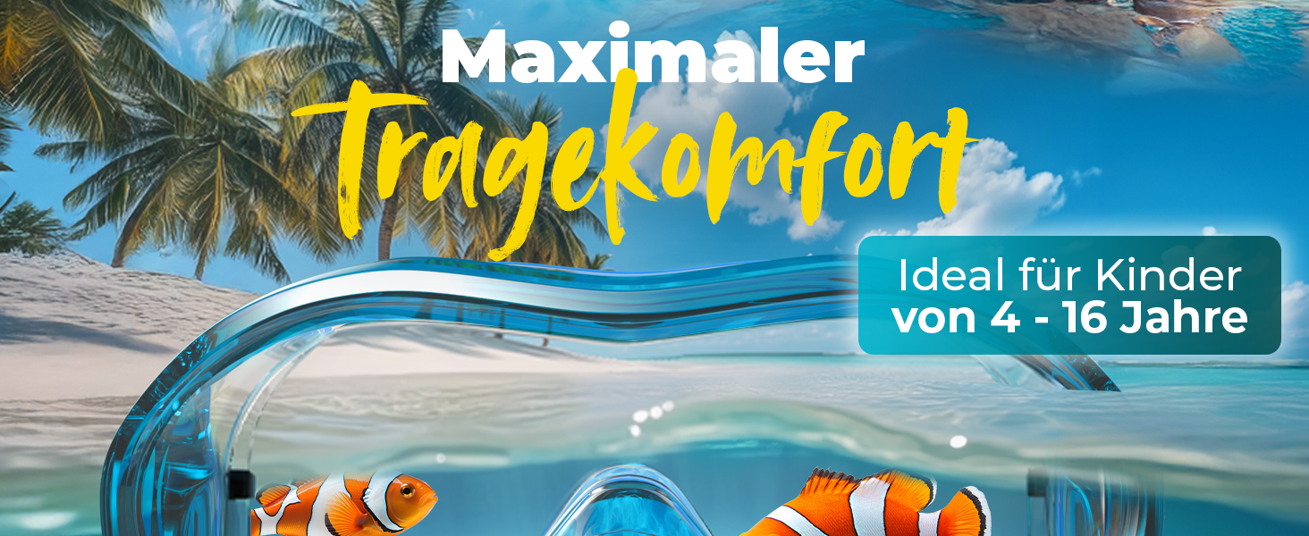 Набір для снорклінгу KIDVERSE для дітей 5-16 років: маска та трубка для плавання - блакитний колір