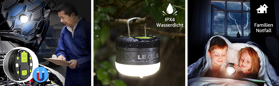 LED кемпінговий ліхтар, перезаряджуваний пошуковий прожектор, портативний та зручний, з гачком, 3 режими яскравості, регульований, аварійне освітлення для відключень електроенергії, походів, кемпінгу, надзвичайних ситуацій