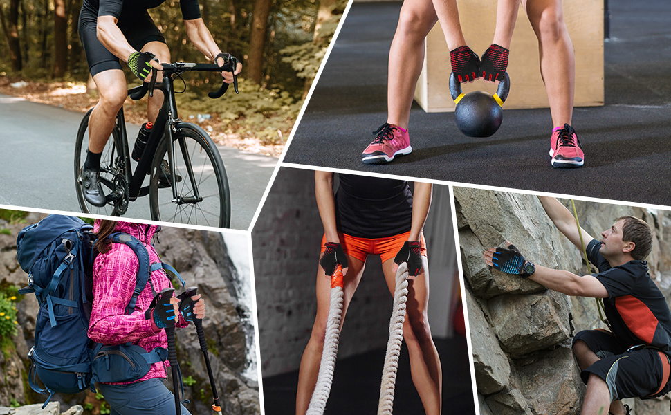 Велосипедні рукавички MTB напівпальцеві літні для чоловіків та жінок, з гелевою амортизацією, дихаючі, зручні, неслизькі, синього кольору