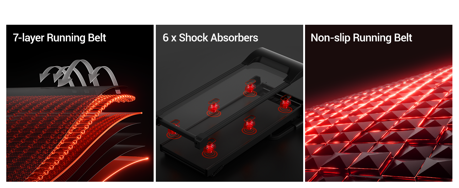 Біговий тренажер UMAY з нахилом 14 км/год, складаний для дому з мотором 3.0 PS та 3 рівнями нахилу, 12 програм тренувань, максимальне навантаження 136 кг, нахил 15%