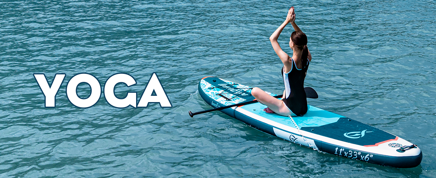 Надувні SUP-дошки InnoExpo 11' з преміум аксесуарами: стабільний дизайн, неслизьке покриття, комплект для каяка (підходить для молоді та дорослих)