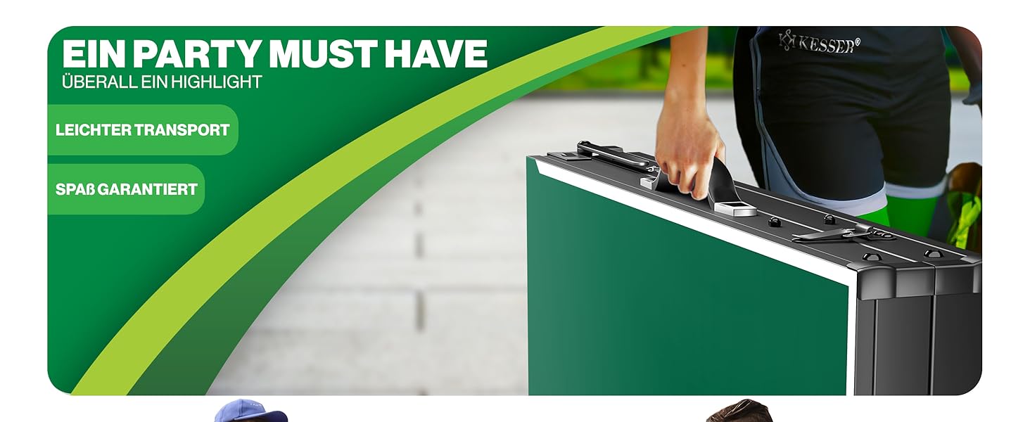 Набір для пінг-понгу KESSER® Mini з ракетками, м'ячами та сіткою | Розкладний стіл для гри в настільний теніс | Ігровий набір для дітей та дорослих | 153 x 76,5 см