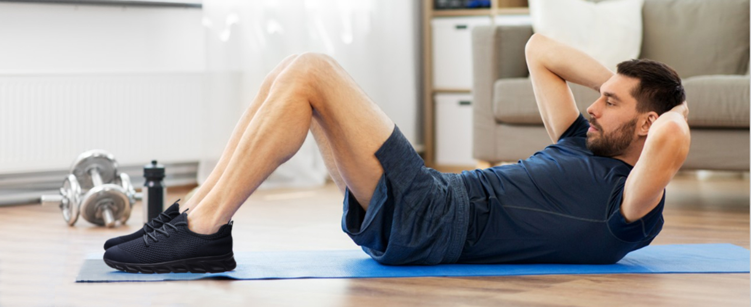 Чоловічі кросівки для ходьби та бігу: дихаючі, легкі, спортивні, для залу та вулиці, фітнес, теніс, розмір 47 EU, чорний колір, модель 8058