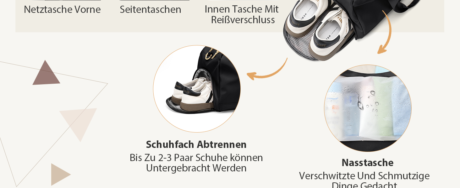 Спортивна сумка VNINE для жінок: легка, водонепроникна, для подорожей, тренувань та плавання (чорна)