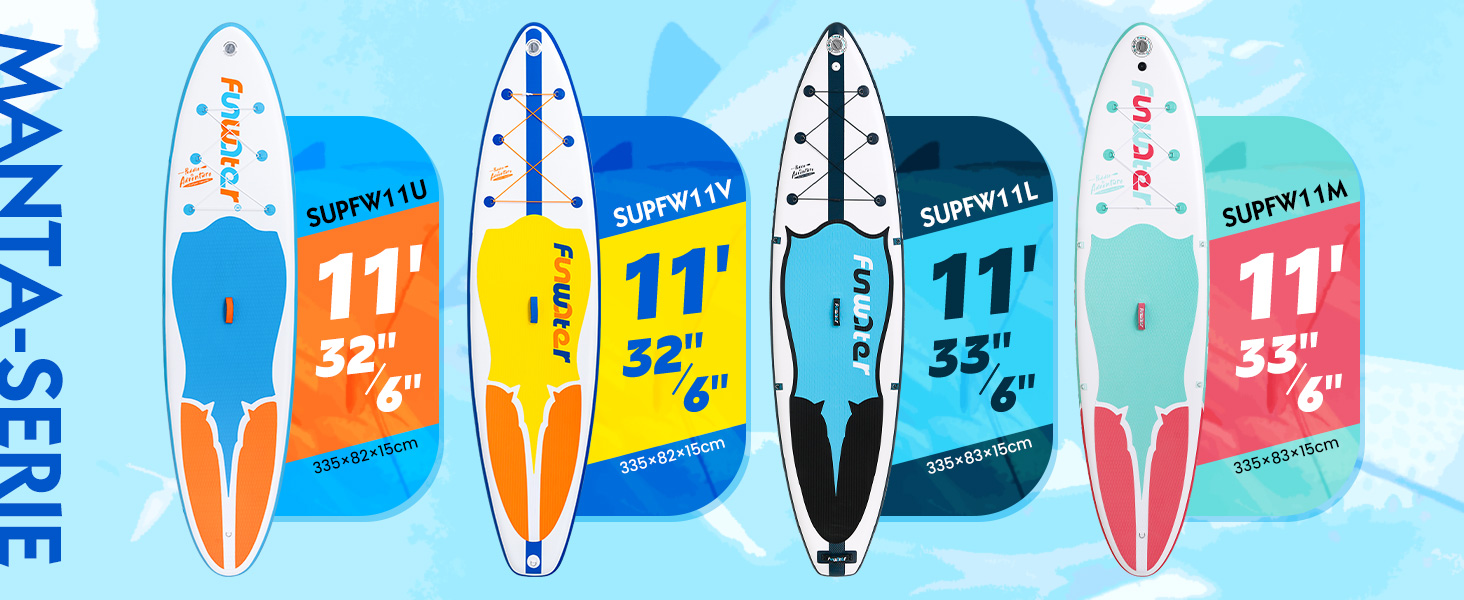 Надувне SUP-борд FunWater: комплект з аксесуарами (весло, насос, рюкзак, лінія, водонепроникний мішок)