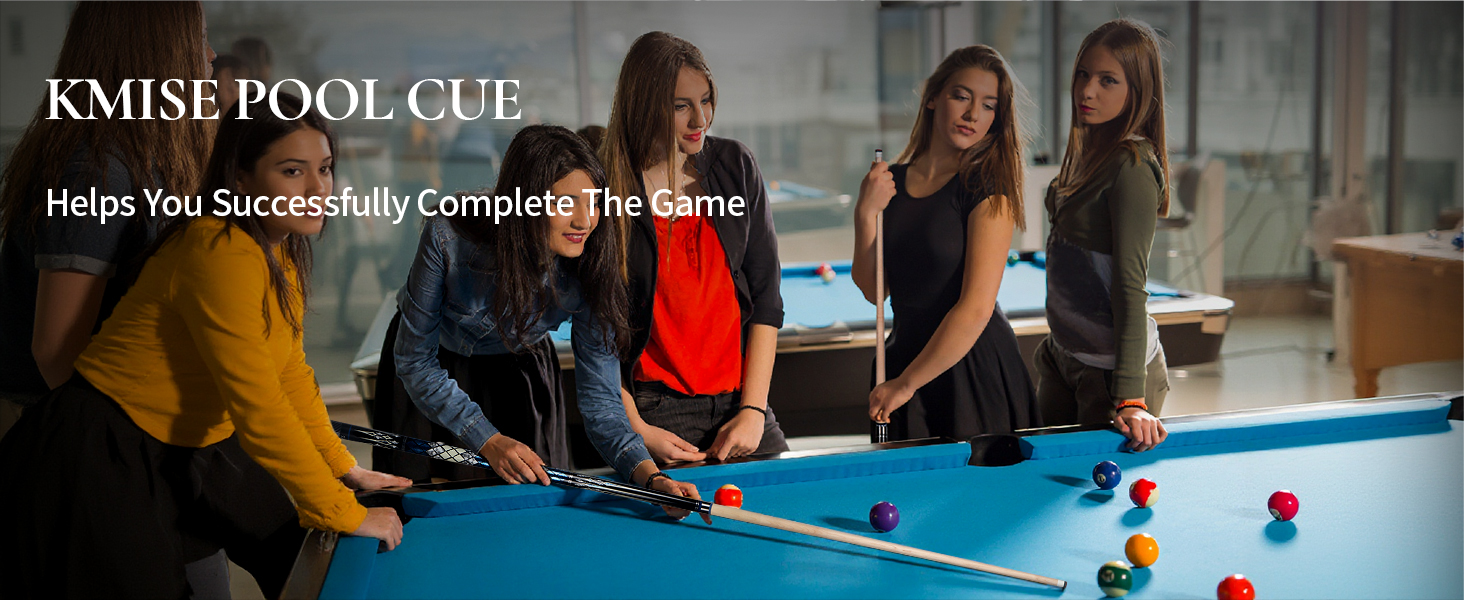Білий більярдний кий Kmise Professional Pool Cue - 19/20/21 oz з канадського клена, з карбоновою телескопічною насадкою, для дорослих (595г)