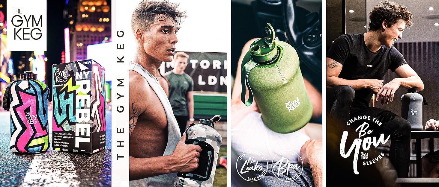 Гімнастичний глечик Gym Keg 2.2L з сумкою та ручкою: багаторазова спортивна пляшка для фітнесу, йоги, екологічна, без BPA