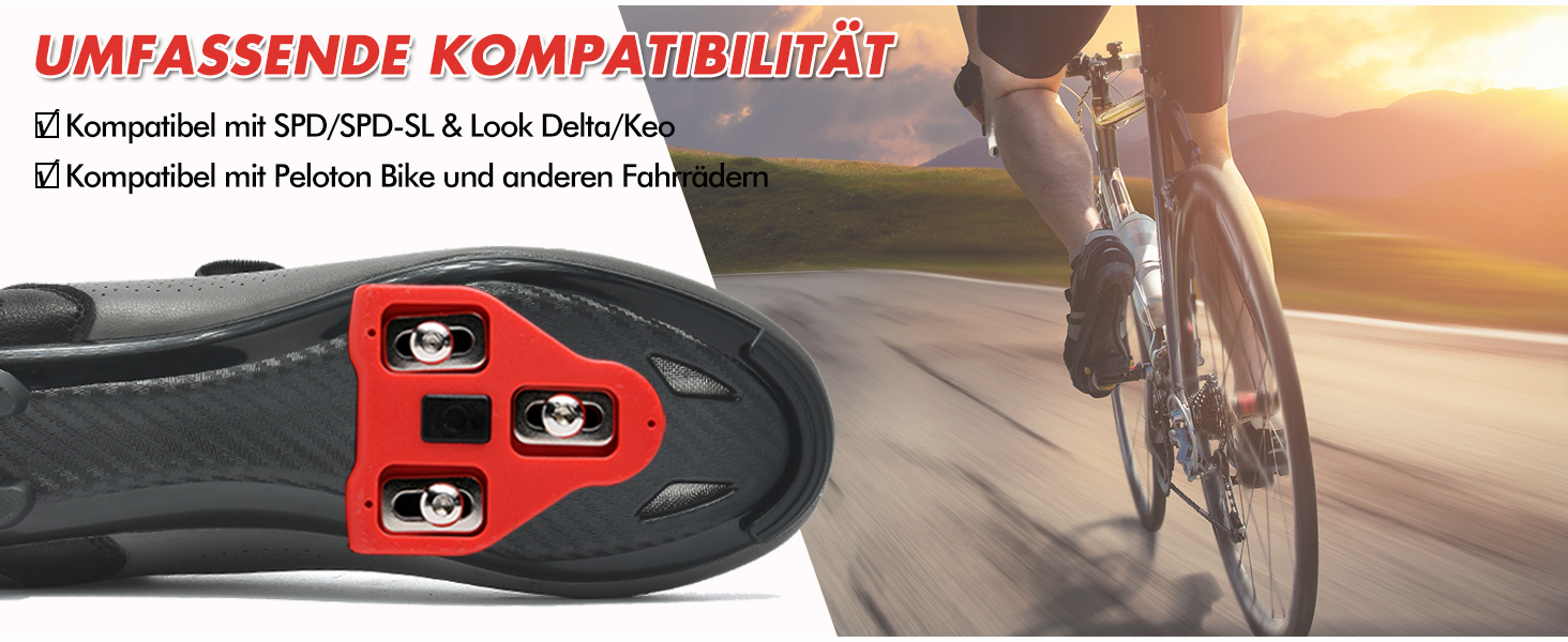 Велосипедні шкарпетки для чоловіків та жінок, шосейні велотуфлі, сумісні з SPD, SPD-SL, Look Delta/Keo | Універсальні велотуфлі для Peloton, шосе та велотренажери | Легкі та дихаючі, 40 EU, сірі