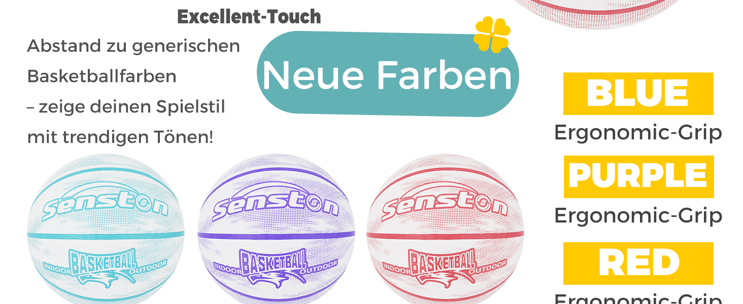 Баскетбольний м'яч Senston, розмір 7, фіолетовий. З набором для накачування. Антиковзаюча поверхня, відмінне зчеплення. Для гри на вулиці.