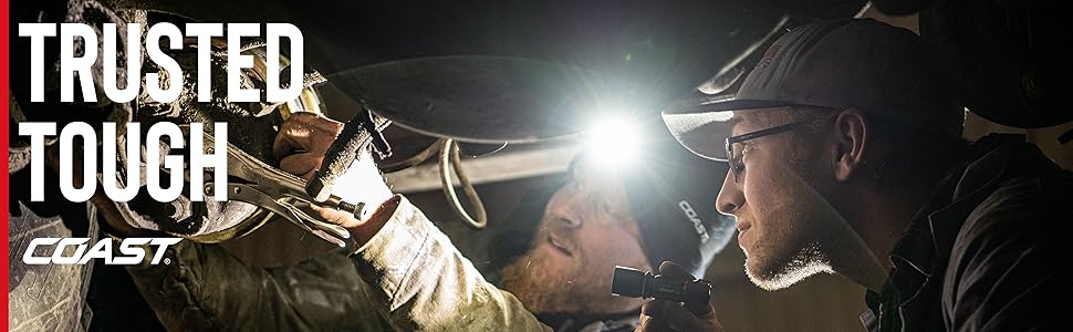 Coast XPH34R: Акумуляторна LED-ліхтарик на лоб з магнітною основою, 2075 люмен, чорний