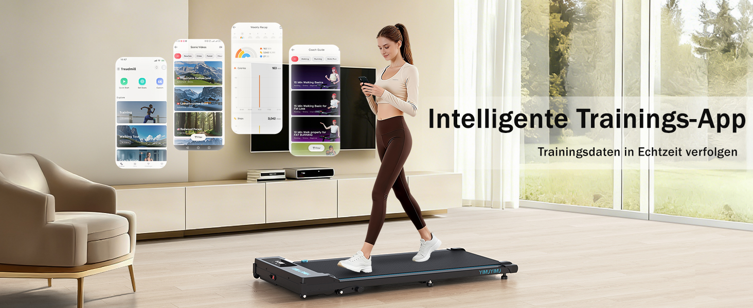 Домашня бігова доріжка Walking Pad з регульованим нахилом 0-8% та швидкістю до 10 км/год