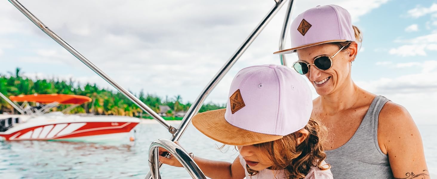 Набір бейсболок Soulbuddy для батька та сина (2 шт) — сімейна кепка Snapback для чоловіків та дітей, сіро-блакитний колір