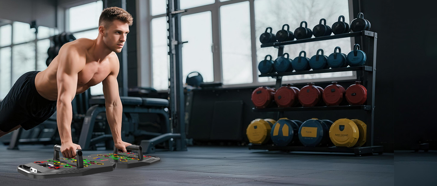 Дошка для віджимань 20 в 1, чорна, складана, багатофункціональна, для домашніх тренувань, фітнес-обладнання