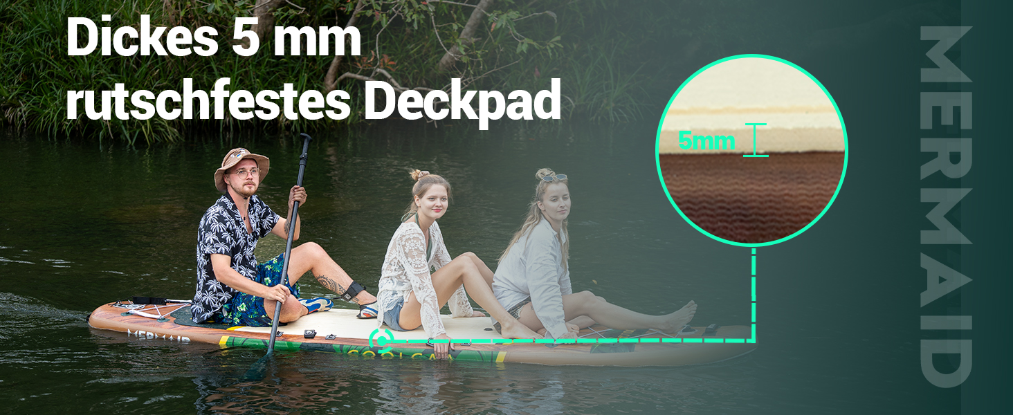 SUP дошка COOLCAA 355 см (Extra Large) надувна, з веслом та аксесуарами, для дорослих до 222 кг, Jungle Echo
