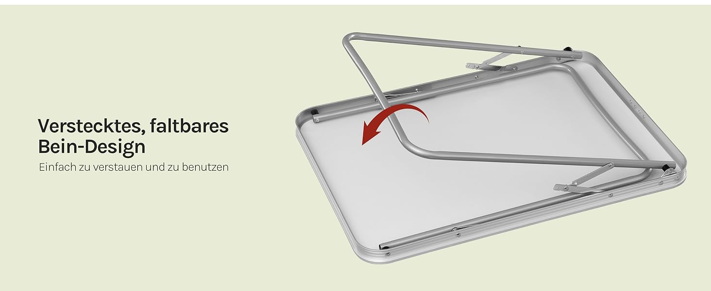 Стіл туристичний складний Woltu 70x50x60 см, алюміній та MDF, для пікніка та відпочинку на природі, чорний