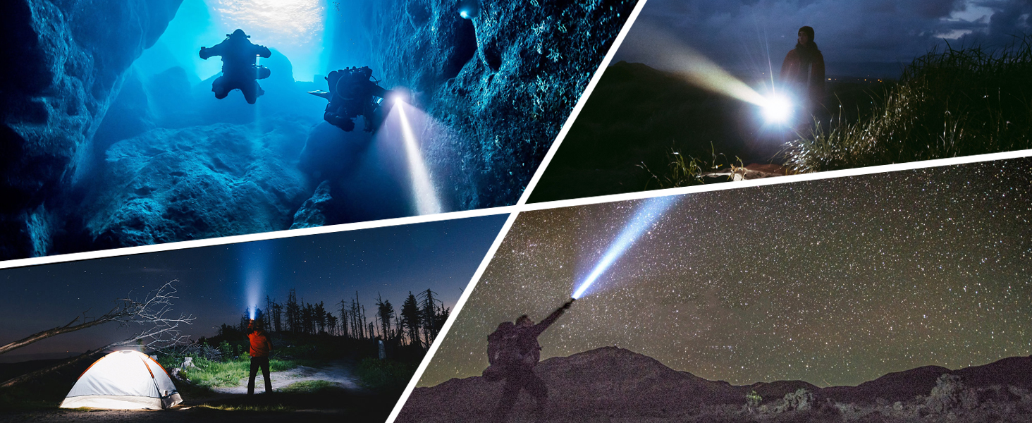 APLOS AP30 водонепроникний ліхтар для дайвінгу 3000 люменів з індикатором заряду, IPX8, перезаряджається, професійний