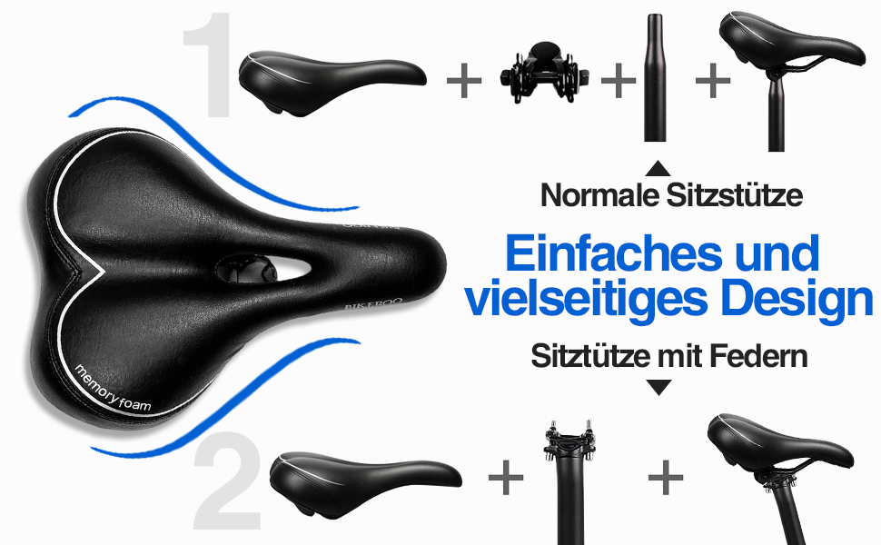 Преміум велосипедний сідло для чоловіків та жінок, водонепроникне, з гелевим наповнювачем, зручне, ергономічне, дихаюче, амортизуюче, для трекінгу, міста, MTB, e-bike