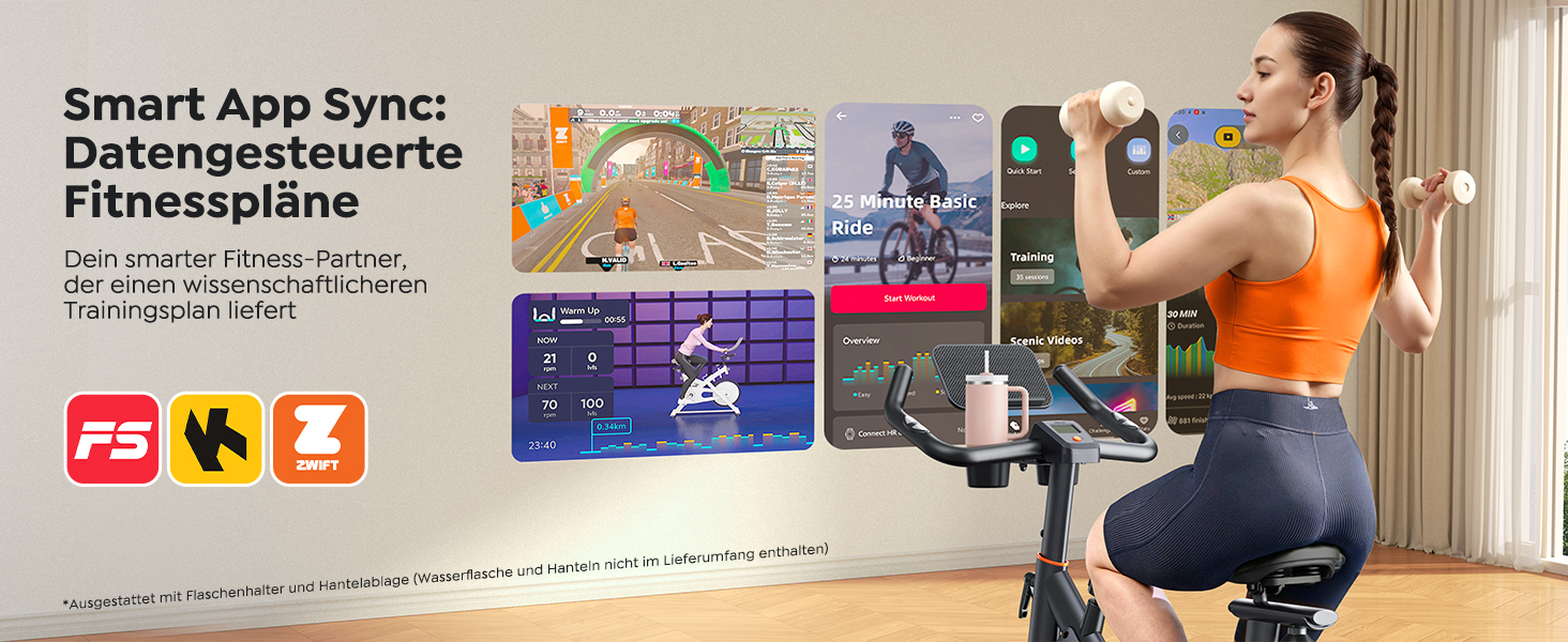 Велотренажер Hometrainer: тихий, ергономічний, з пульсометром та підтримкою для пляшки та гантелей, 160 кг, помаранчевий