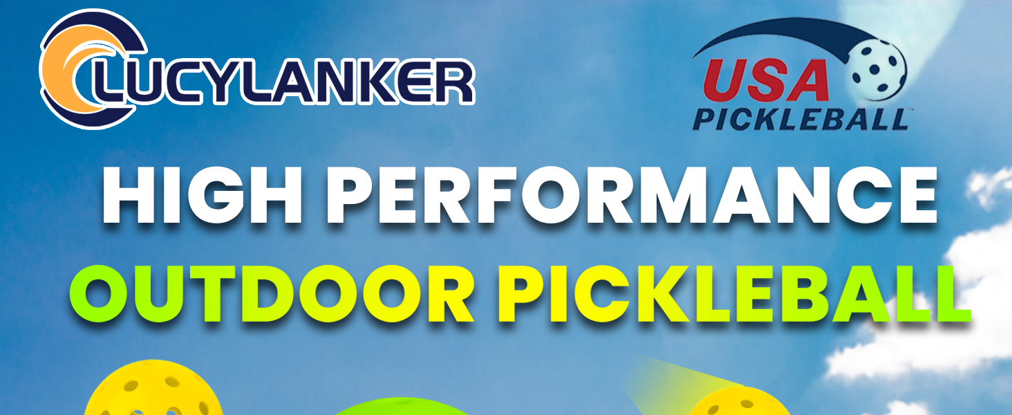 Піклбол м'ячі Outdoor, 40 отворів, 12 шт. - для спортивних ігор, висока пружність, довговічні, сумісні з усіма ракетками