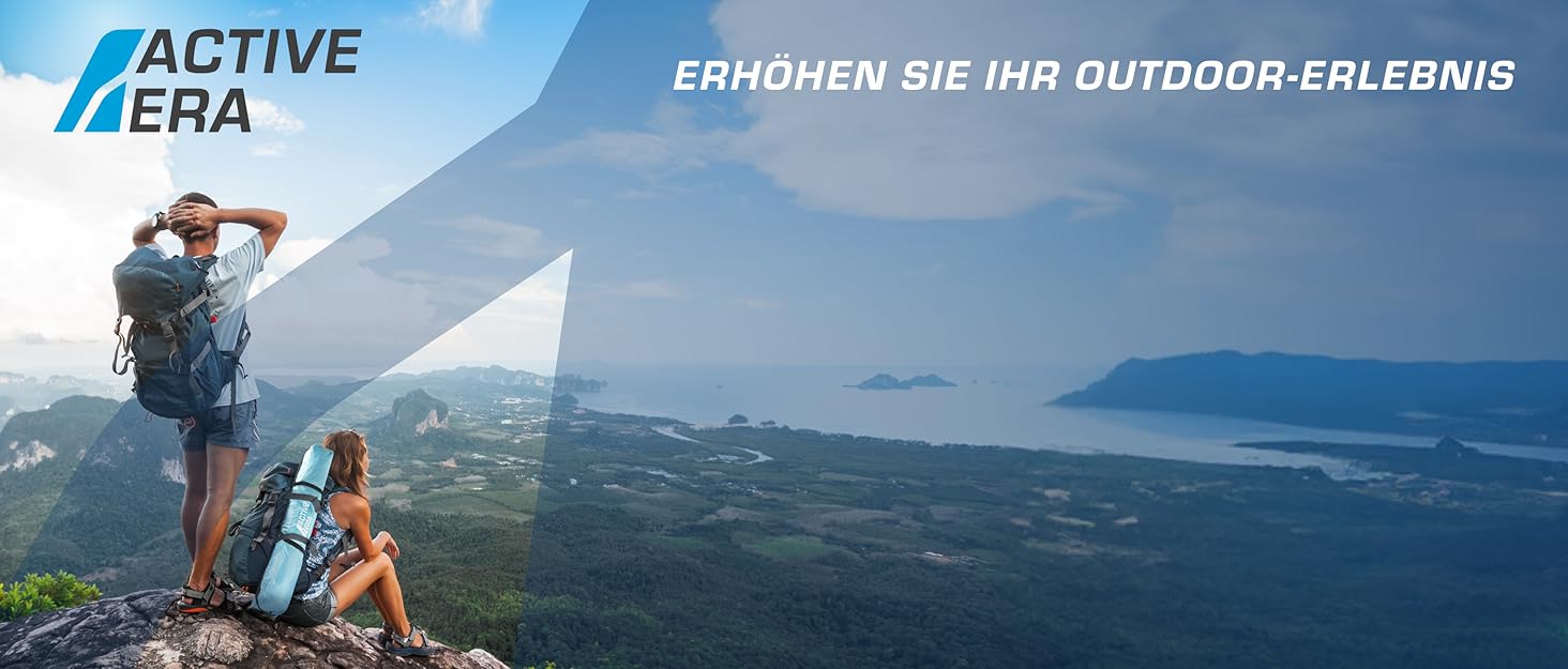 Надувне SUP-борд Active Era Stand Up Paddle Board з сидінням, комплект з регульованим веслом, насосом, рюкзаком та кріпленням для камери, 6 дюймів, 320x78x15 см, до 130 кг, блакитний