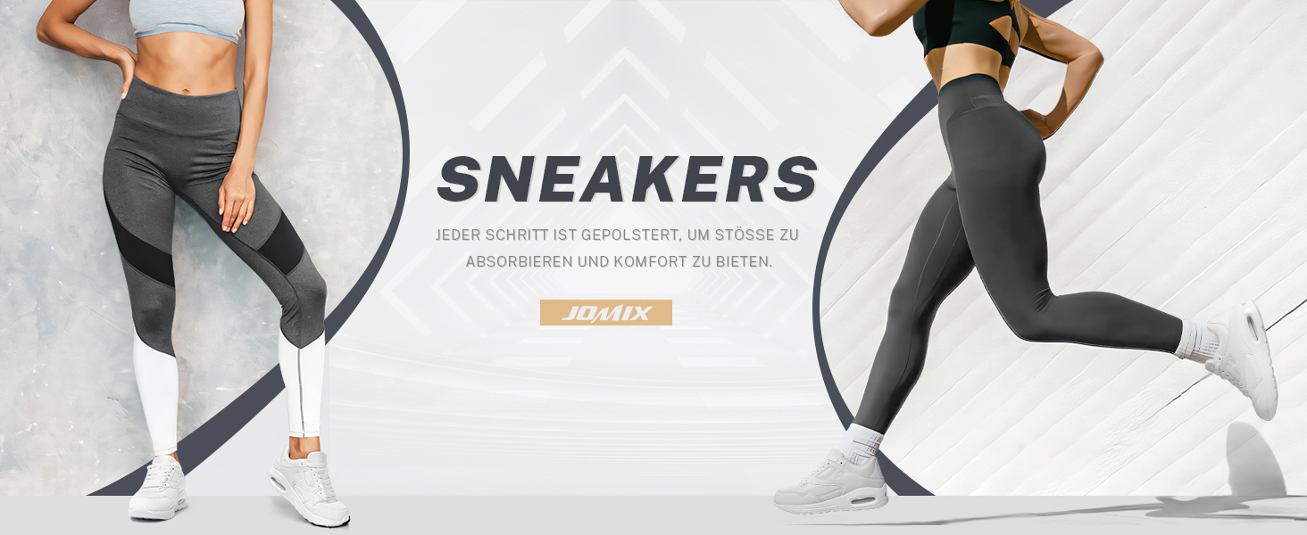 Жіночі кросівки JOMIX: спортивні, для бігу, з повітряною подушкою, антиковзкі, дихаючі, для фітнесу, залу, вулиці, Outdoor, 37 EU, білі