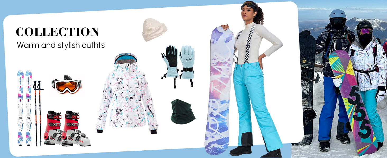 Штани для сноуборду та гірськолижного спорту ALSOGO: водонепроникні, вітронепроникні, з підтяжками, для жінок, зимові, знімні підтяжки, снігозахисний клапан, теплі, для активного відпочинку, синього кольору