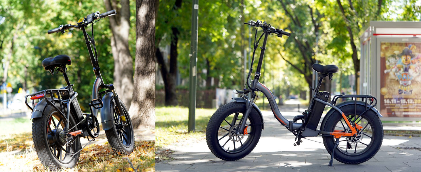 Електровелосипед  VAKOLE E-Bike 960Wh 48V, шина 20x4.0, кошик, додаток