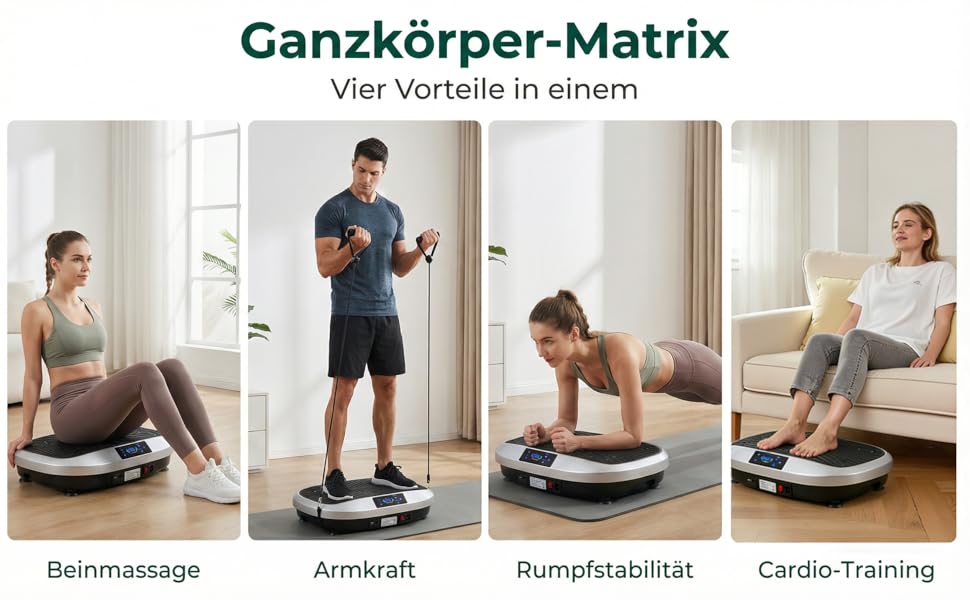 Віброплатформа для фітнесу Sport: 6 програм, для схуднення, м'язів, всього тіла, чорна (51x30.5x12.5 см)