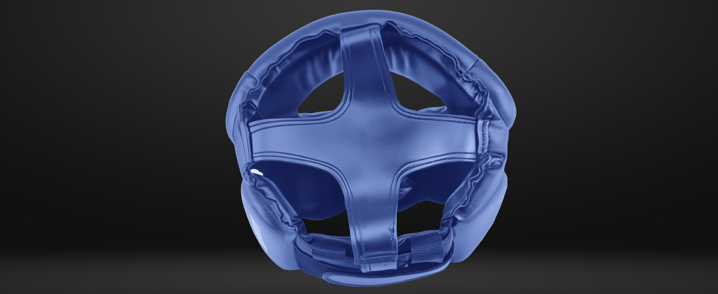 Захист голови MaxxMMA L/XL для боксу, ММА, кікбоксингу, карате, тхеквондо (блакитний)