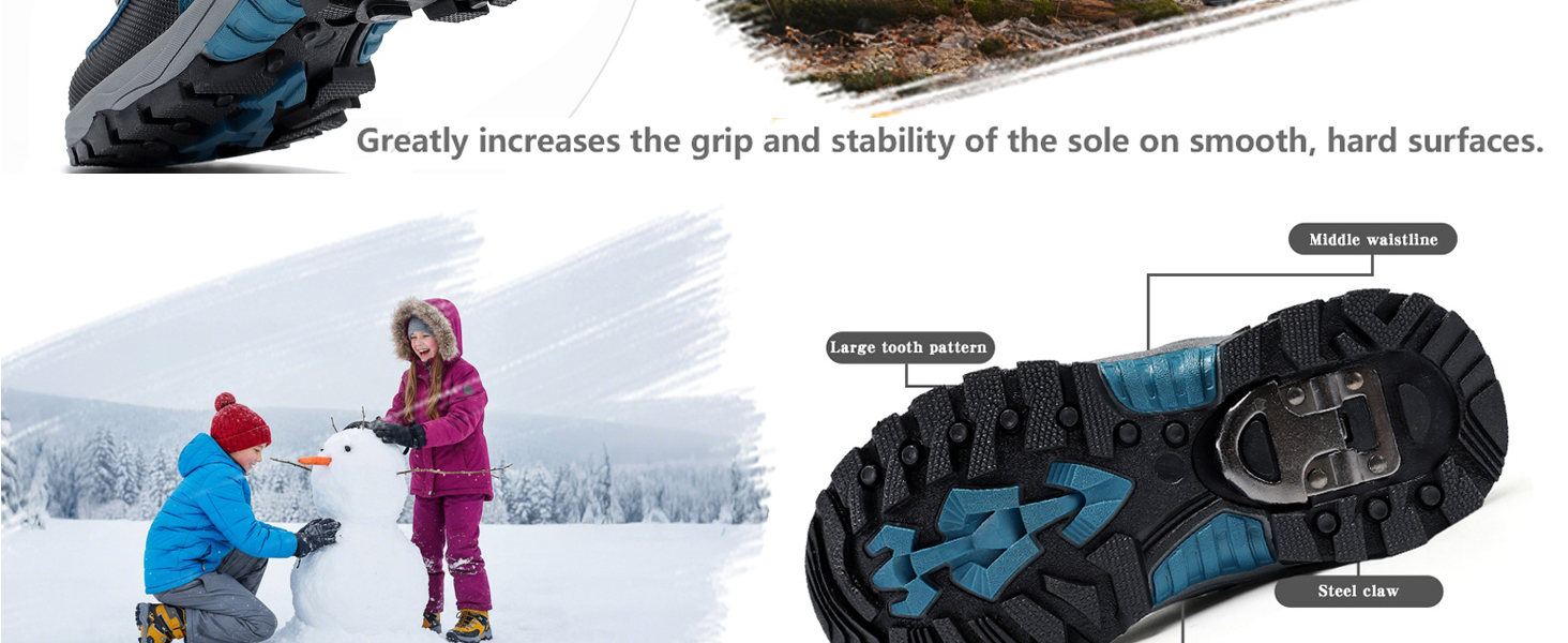 Зимові черевики для хлопчиків ASHION, 39 EU, чорні: утеплені, для трекінгу та ходьби