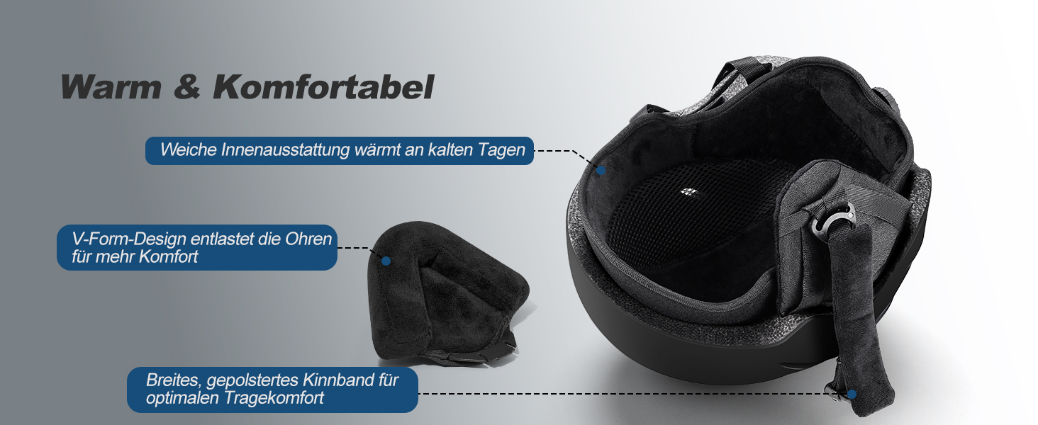 Шолом для лижного спорту та сноуборду Odoland з маскою, білий, регульований, 57-59 см