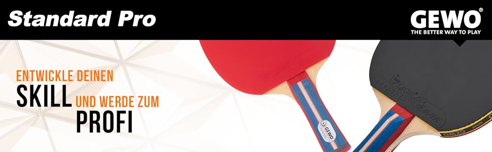Набір для пінг-понгу GEWO Standard PRO: стіл для настільного тенісу, контрольована ракетка для початківців, ITTF, Lion, 1.8 мм