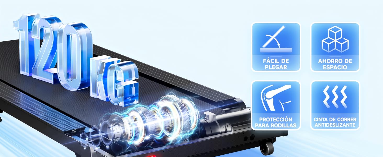 Електричний біговий тренажер Laufpad Klappbar Pro 12 км/год з LED-дисплеєм для дому, офісу та фітнесу