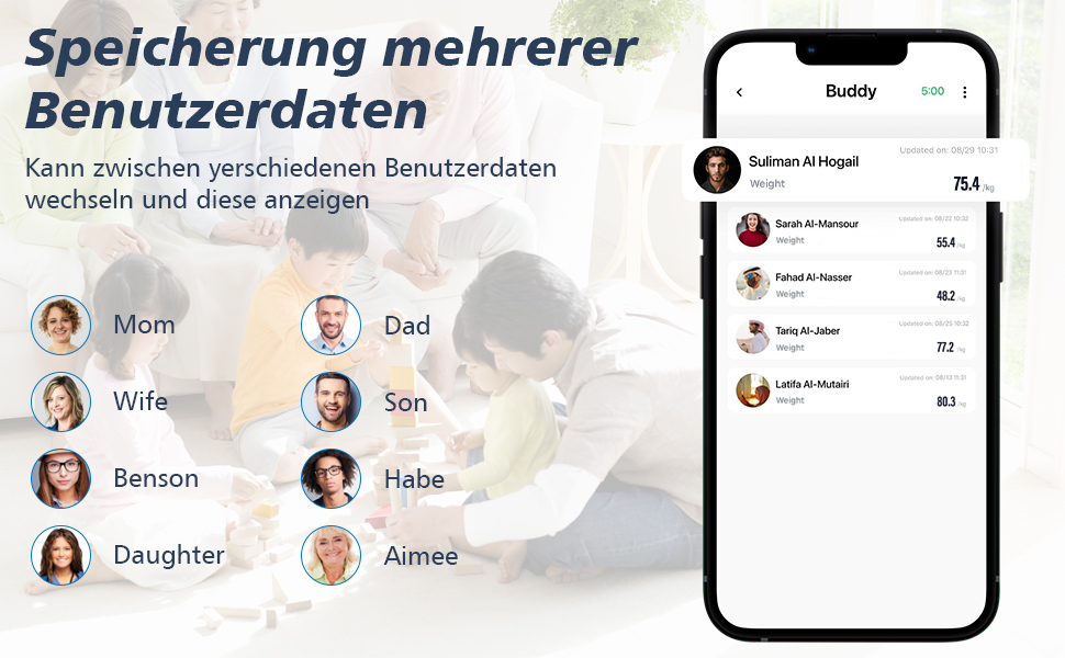 Вага для вимірювання жиру в тілі з датчиками, аналізатор складу тіла з великою ручкою-дисплеєм, вага з 8 високоточними сенсорами та APP, персональна вага з аналізом жиру для 32 показників (Чорний)