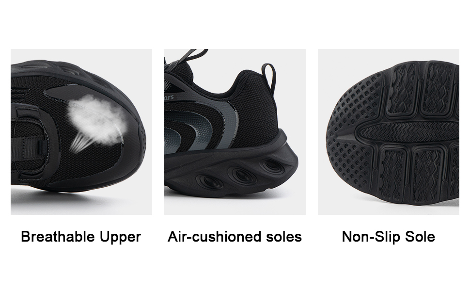 Чоловічі кросівки Hitmars для бігу та занять спортом. Зручні, з повітряною подушкою, антиковзаючі. Розміри EU 39-47. Колір: чорний/синій.