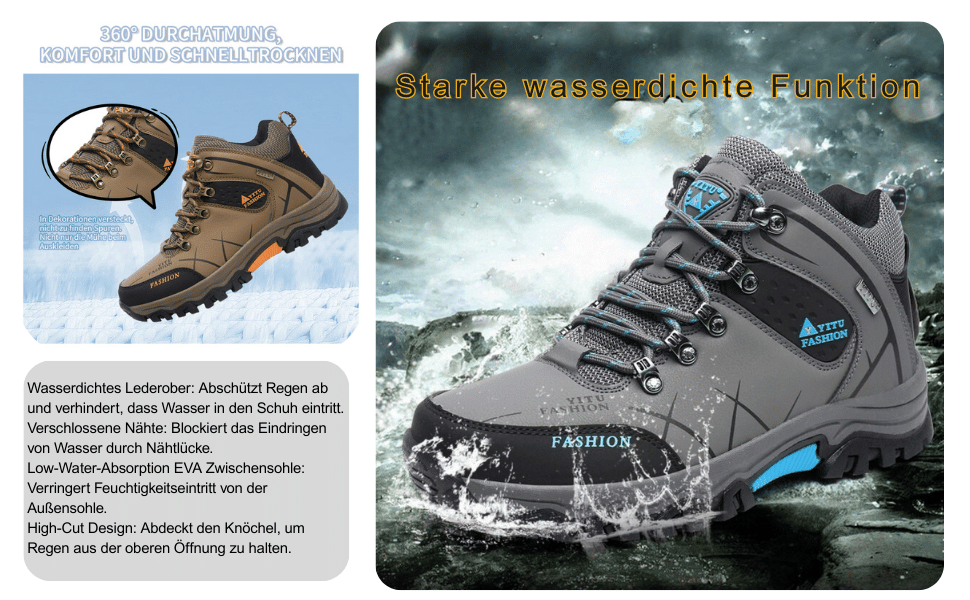 Черевики для хайкінгу чоловічі та жіночі, водонепроникні, туристичні черевики, outdoor взуття, зручні, легкі, для кемпінгу, зелені, 39 EU