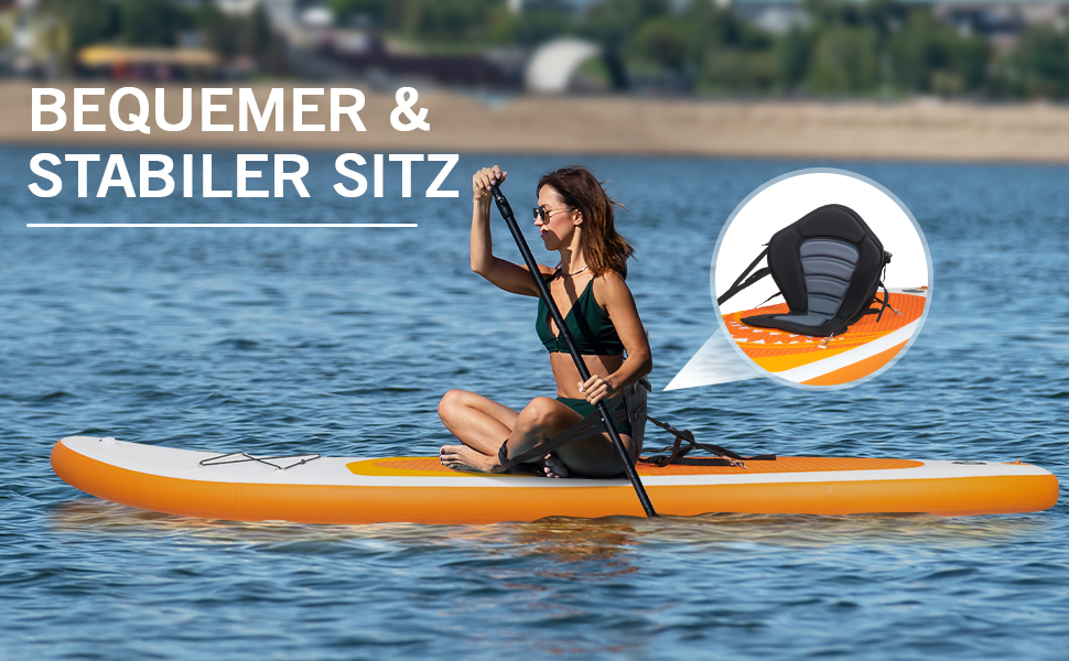 Надувний SUP-борд ZealWe для стійкого веслування (Stand Up Paddleboard) 335 см, комплект з аксесуарами (насос, рюкзак, алюмінієве весло, сидіння)