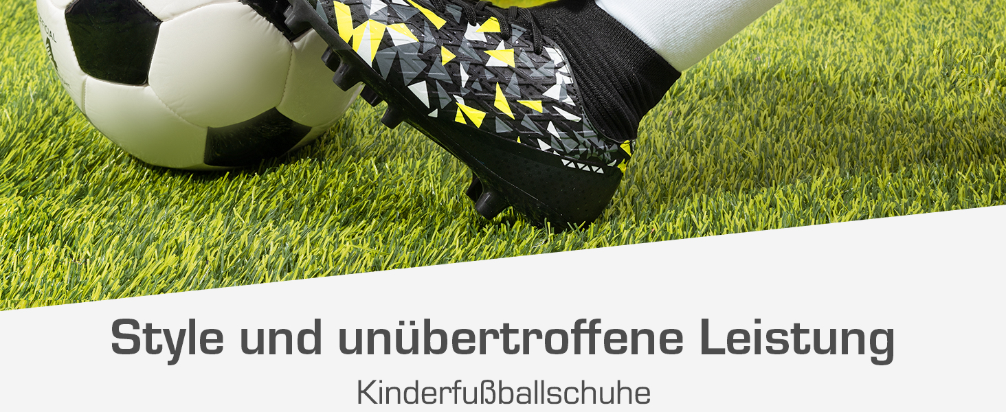 Футбольні бутси DREAM PAIRS для дітей (хлопців та дівчат) з шипами, для тренувань та гри на відкритому повітрі. Професійні дитячі футбольні бутси, розмір 38.5 EU, чорний/неоновий зелений