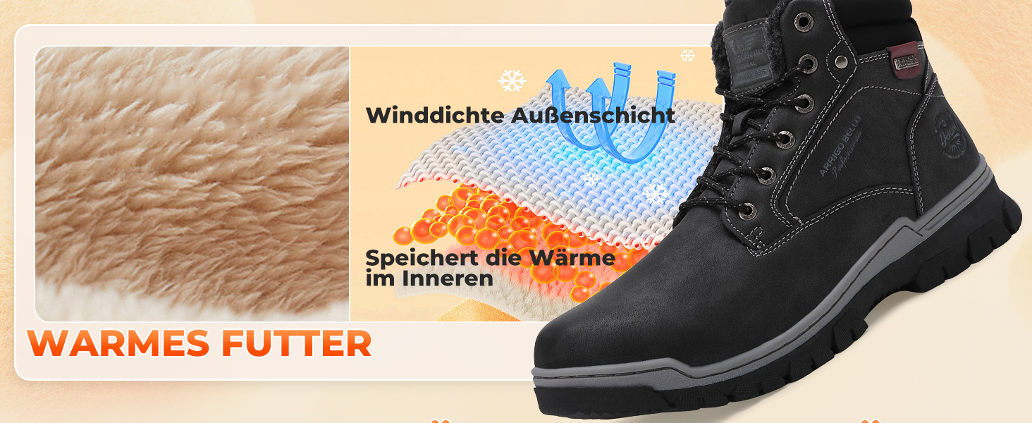 Черевики зимові чоловічі Arriggo Bello, утеплені, антиковзаючі, для трекінгу та хайкінгу, розмір 41-46 EU