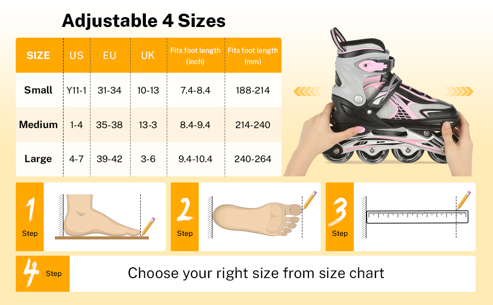 Дитячі ролики Gonex для дівчаток та хлопчиків, регульовані, світлові, зелені (EU 35-38)