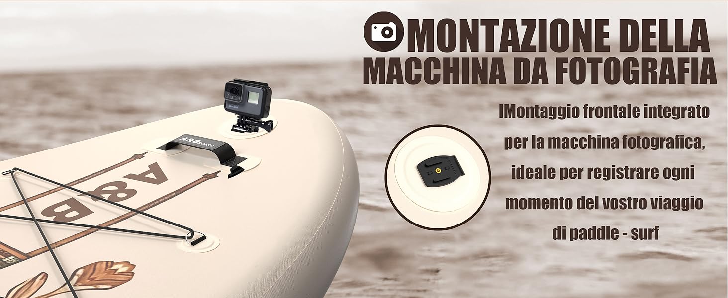 Надувний SUP-борд A&BBOARD з аксесуарами, 335x88 см, для підлітків та дорослих (Бежевий + Класичний)