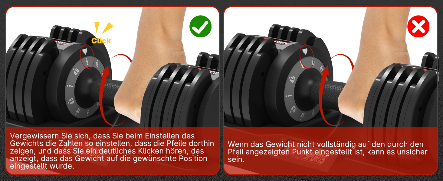 Регульовані гантелі EnterSports 12/18/27 кг з неслизькими ручками - для дому, офісу, фітнес-залу