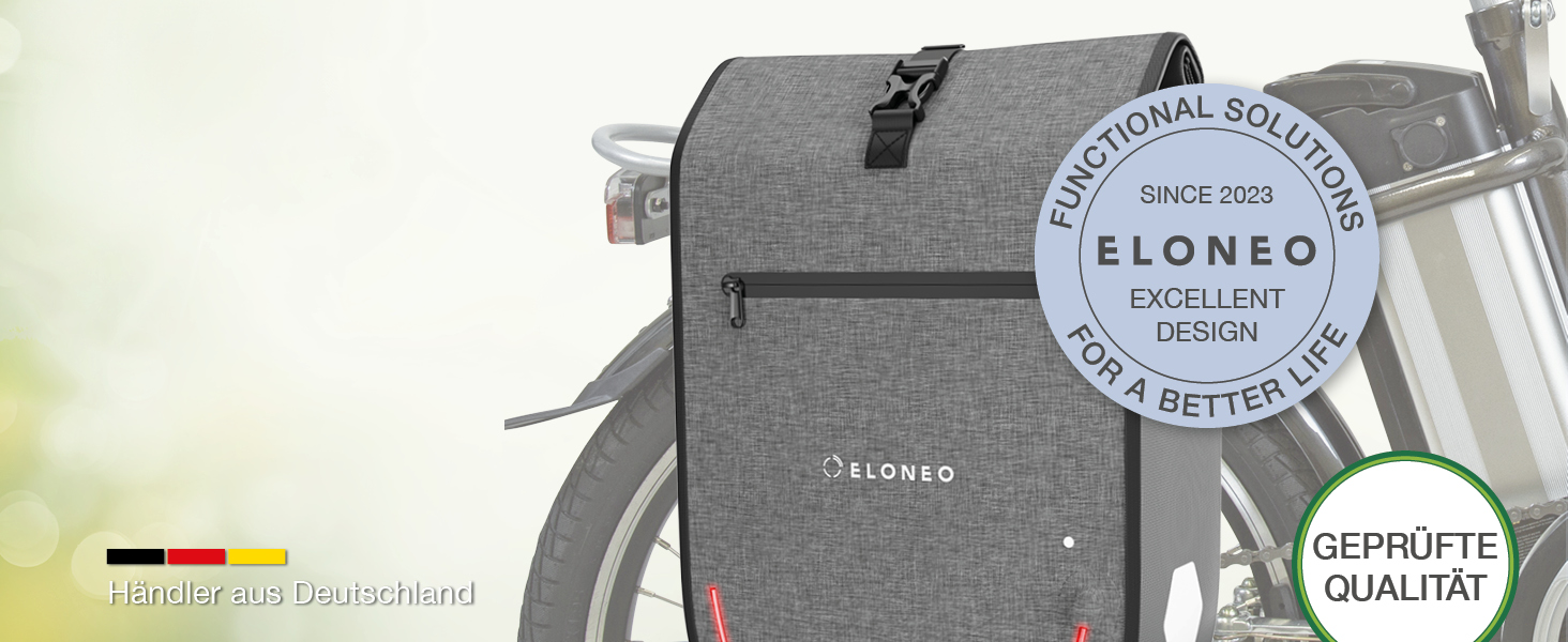 Багажна полиця ELONEO Pannier LED, водонепроникна, 28 л, сірий