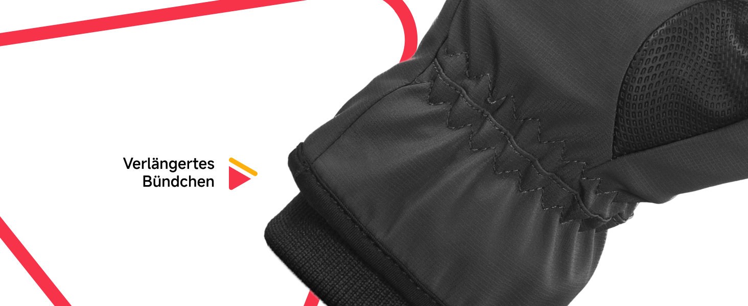 Терморукавички Trendoux для чоловіків та жінок: теплі, водонепроникні, вітронепроникні рукавички для велосипеда, катання на лижах, бігу з підтримкою сенсорного екрану та м'яким флісовим підкладкою, чорні