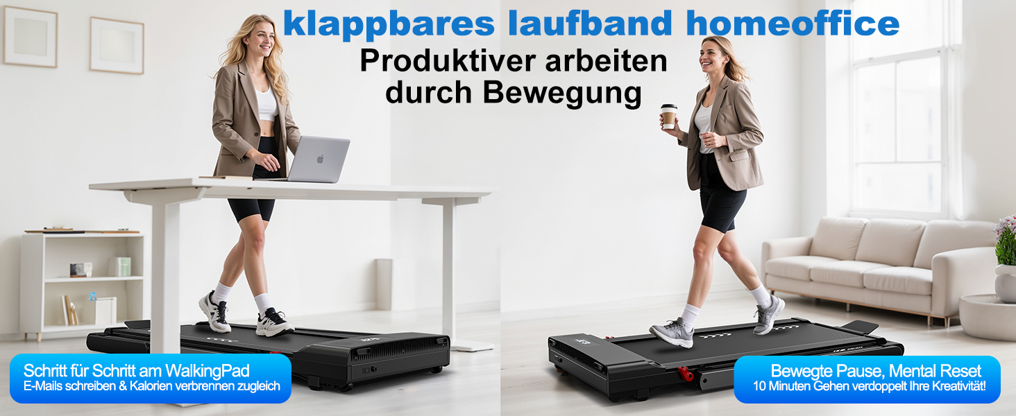 Бігова доріжка Laufband для дому складана з мотором 3.0 к.с., 1-12 км/год, 12 програм, Bluetooth, LED-дисплей, для офісу та фітнесу, макс. 12 км/год
